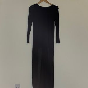 Zara black long sleeve high-low shirt in size Small